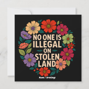 Convite Ninguém é Ilegal em Terra Roubada Orgulho Indígena