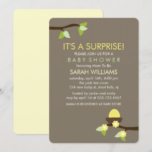 Convite Ninho dos pássaros e chá de fraldas das flores