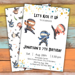 Convite Ninja Birthday Invitation - Ninja Party