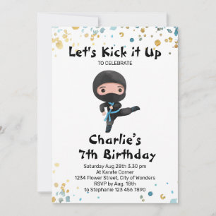 Convite Ninja Birthday Invitation - Ninja Party