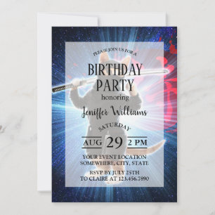 Convite Ninja Cat no espaço.