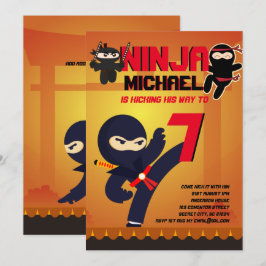 Convite NINJA MOVIE STAR WARRIOR Boys (Festa de Cartografi