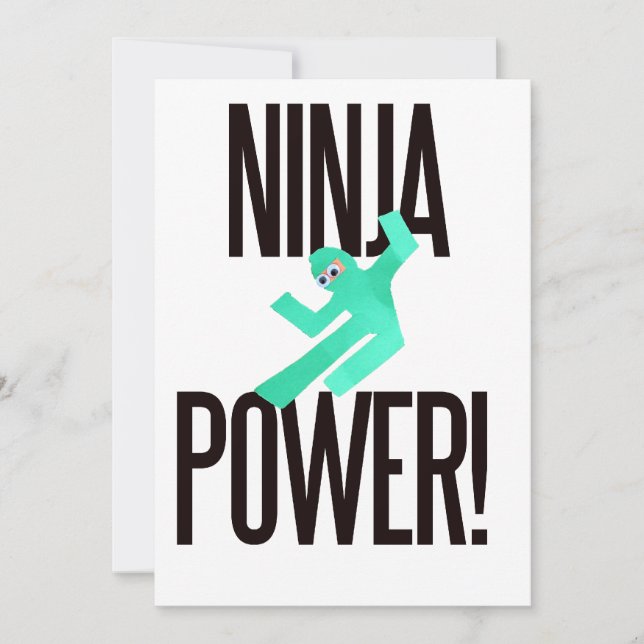 Convite Ninja Power (Frente)