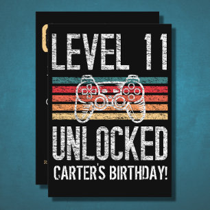 Convite Nível 11 - Aniversário de 11 desbloqueado Personal