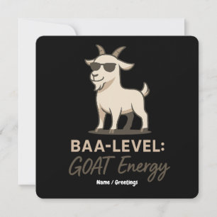 Convite Nível de Baa: Energia de Cabra Engraçado Piada de 