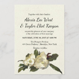 Convite No Amor - Casamento Vintage Magnolia Grandiflora