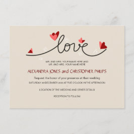 Convite No Amor Um Simples Casamento De Texto Elegante