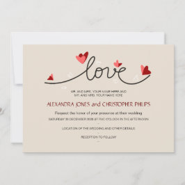 Convite No Amor Um Simples Casamento De Texto Elegante