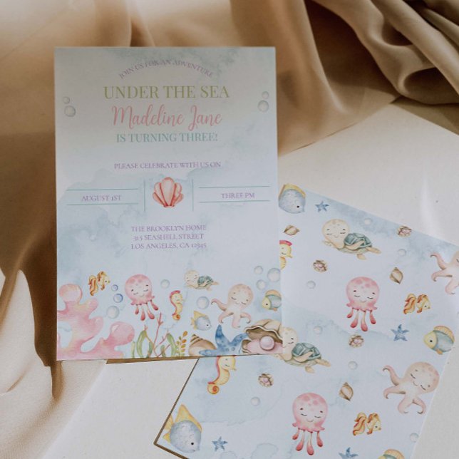 Convite No Aniversário De Aniversário Do Mar (Criador carregado)