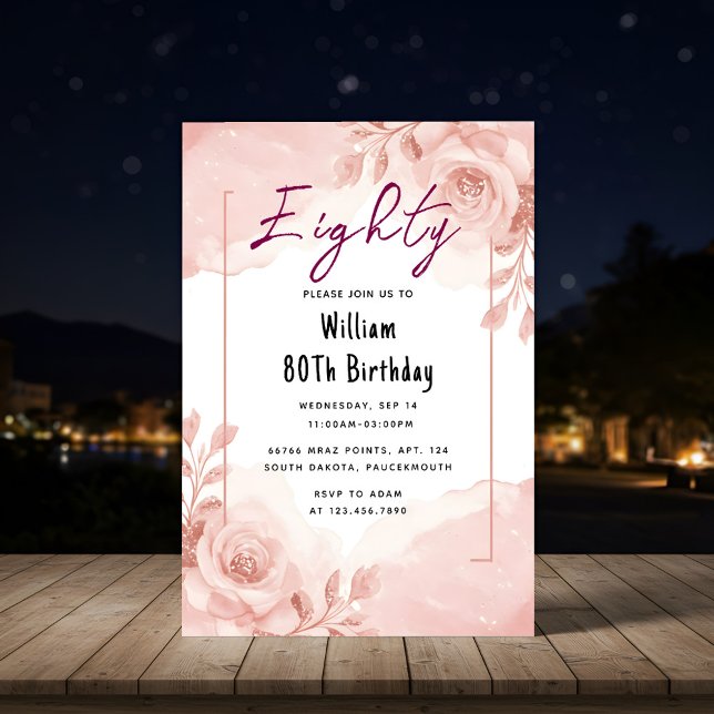 Convite No Aniversário do Feliz 80 de Humor Feliz para Adu (Criador carregado)