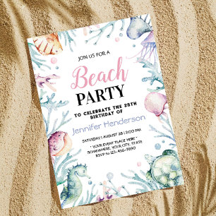 Convite No Aniversário dos Animais do Oceano Marítimo