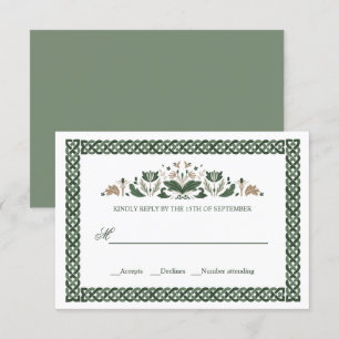 Convite Nó Celta Modern Floral Irish Wedding