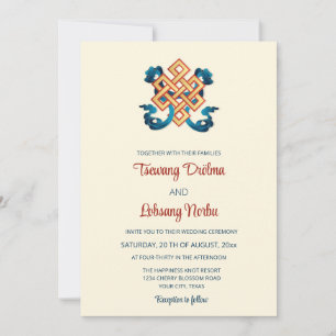 Convite Nó Da Felicidade Casamento Tibetano