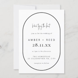 Convite Nó de Arch Duplo Nexo Negro e Branco