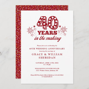 Convite No Fazer 40º Aniversário de Casamento