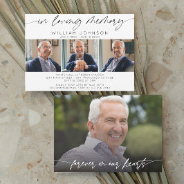 Convite No Funeral Horizontal de Colagem de Fotografias de