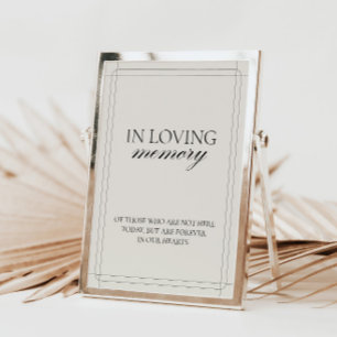 Convite No Loving Memory Classic Light Cinza Sign
