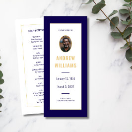 Convite No Loving Memory Funeral Photo Program Marinho Dou