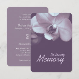 Convite No Loving Memory Orchid P Funeral Memorial Service