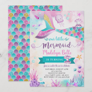 Convite No Mar, Nosso Pequeno Aniversário De Sereia