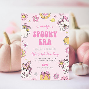 Convite No Meu Era Assustador Aniversário de Menina Hallow