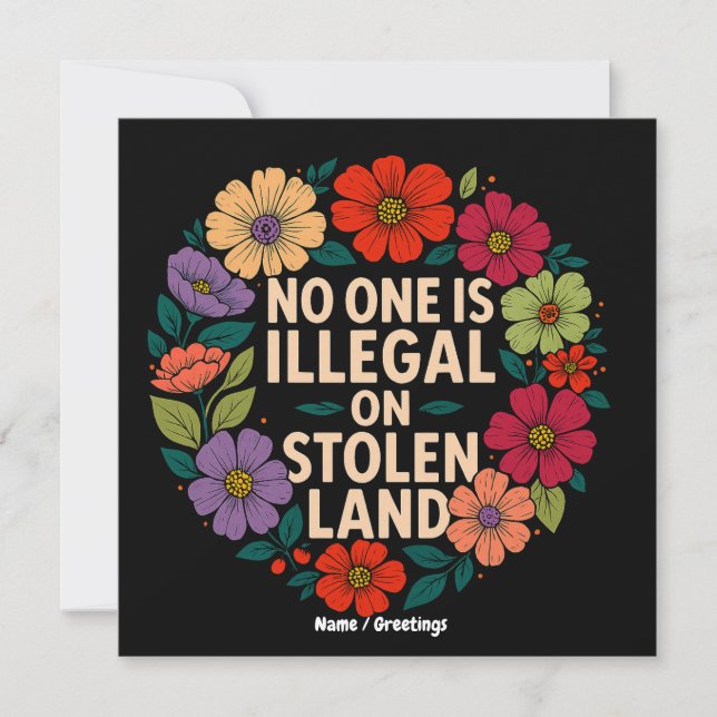 Convite No One Is Illegal on Stolen Land Indigenous Pride (Frente)