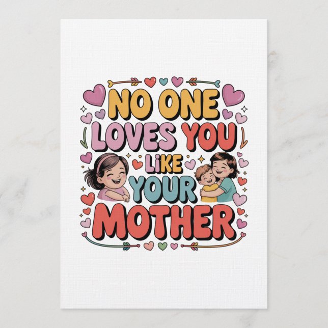 Convite No One Loves You Like Your Mother (Frente)