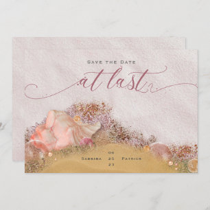 Convite No Último Pink Sandy Beach com Glitzy Seasheles