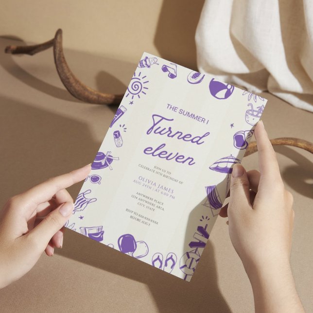 Convite No verão eu fiz onze 11 (Criador carregado)