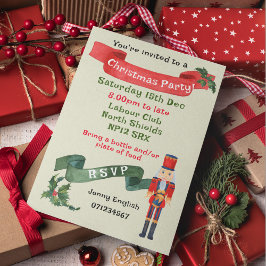 Convite Nocaucheira do Partido do Natal Menino Baterista