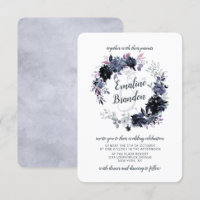 Nocturnal Floral Dusty Blue Wreath Casamento