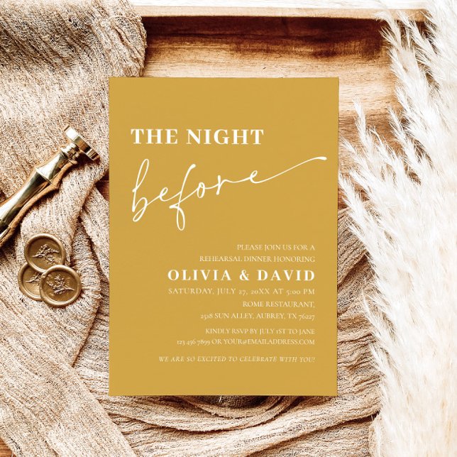 Convite Noite Amarela antes do Janto de ensaio Convidar (Criador carregado)