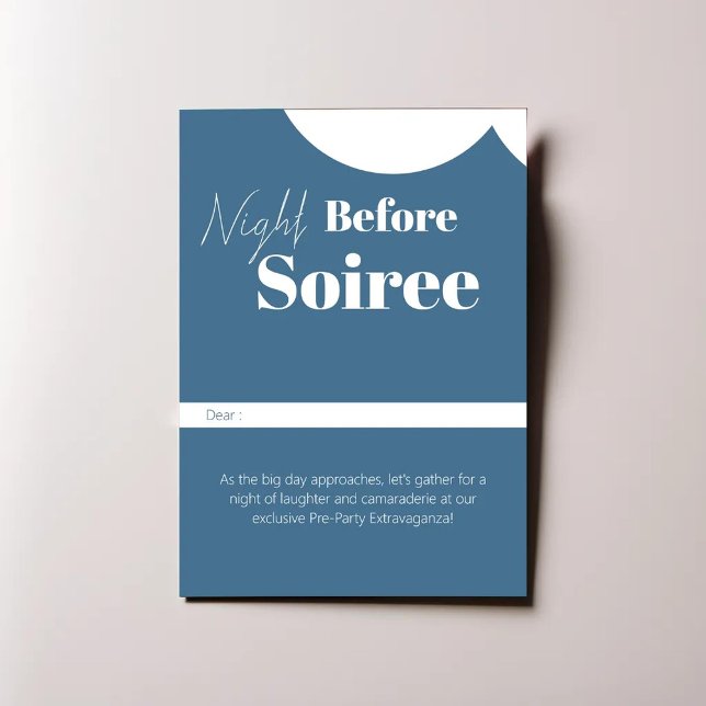Convite Noite Antes do Design Azul Soiree Pastel (Criador carregado)