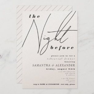 Convite Noite Antes Do Janto De Ensaio De Casamento Da Tip