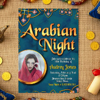 Noite Árabe com Foto Turquesa