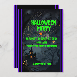 Convite Noite Assombrada Escura 2