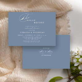 Convite Noite Azul Moderna antes do Janto de ensaio