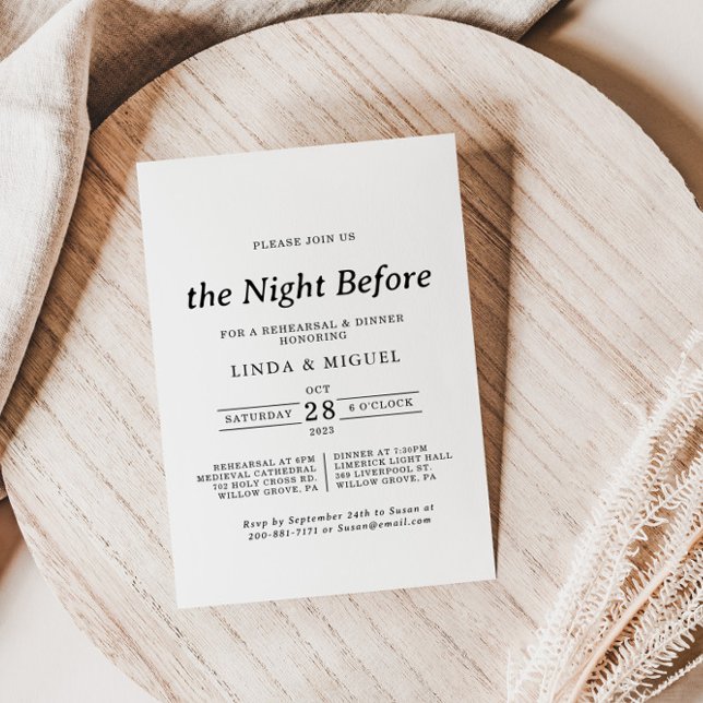 Convite Noite Branca Formal Antes Do Janto De Ensaio (Criador carregado)
