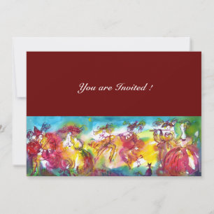 Convite NOITE CARNÍVEL, Mardi Gras Masqureade, Dança, Músi