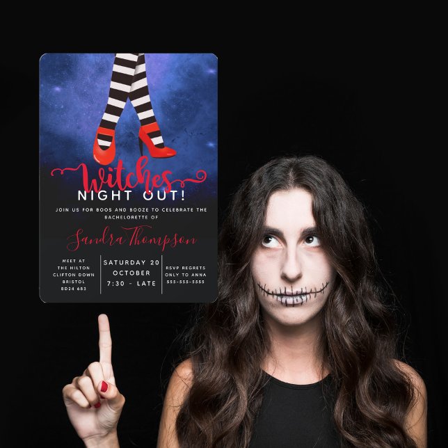 Convite Noite das Bruxas Festa de Solteira de Halloween (Criador carregado)