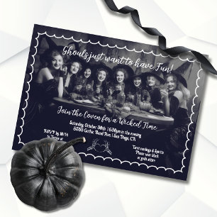 Convite Noite das Bruxas saem Halloween Bruxas Vintage