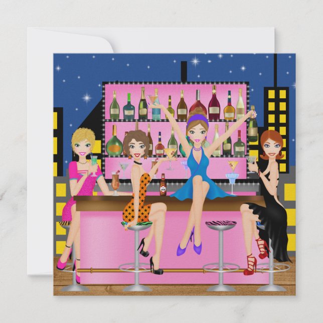 Convite Noite das Garotas - Despedida de Solteira - SRF (Frente)