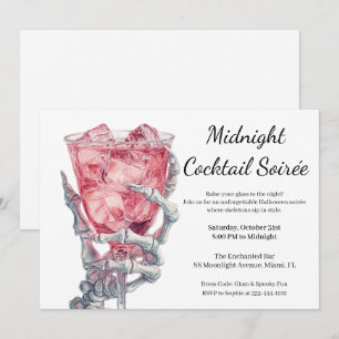 Convite Noite das Meninas do Halloween   Partido Spooktail