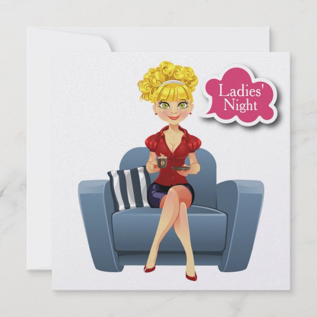 Convite Noite das senhoras/em qualquer ocasião - SRF (Frente)