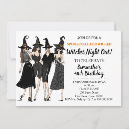 Convite Noite de bruxas no halloween Aniversário