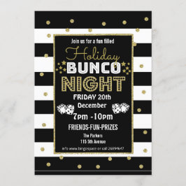 Convite noite de bunco de feriado, festa de bunco evento P