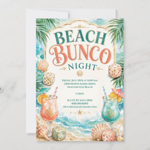 Convite Noite de Bunco na Praia