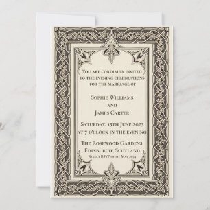 Convite Noite de Casamento com Nó Celta Escocês