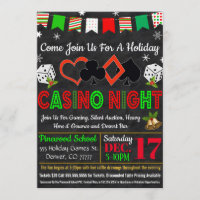 Convite Noite de Casino Feriado