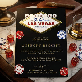 Convite Noite de Cassino de Las Vegas Despedida de Solteir